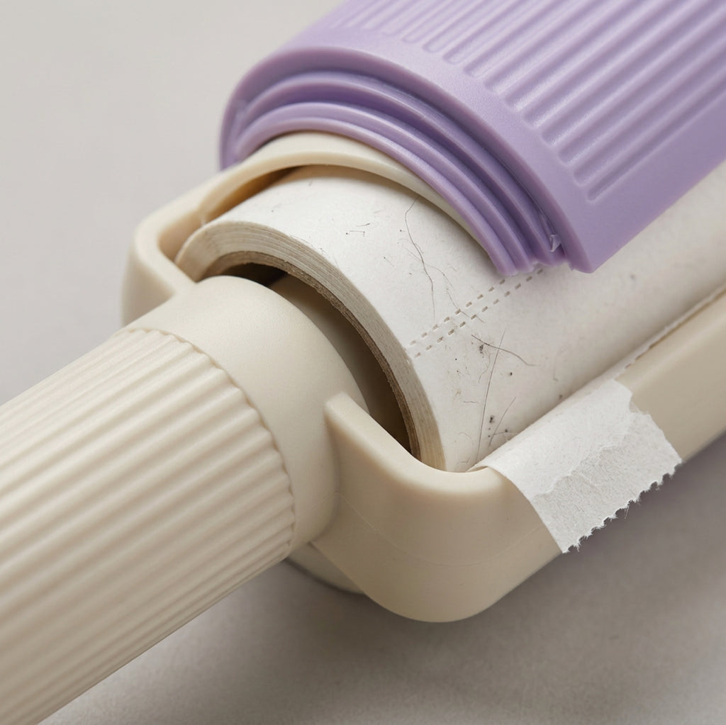 Donp Covered Travel Adhesive Lint Roller 30 Sheets Ivory - Detail view