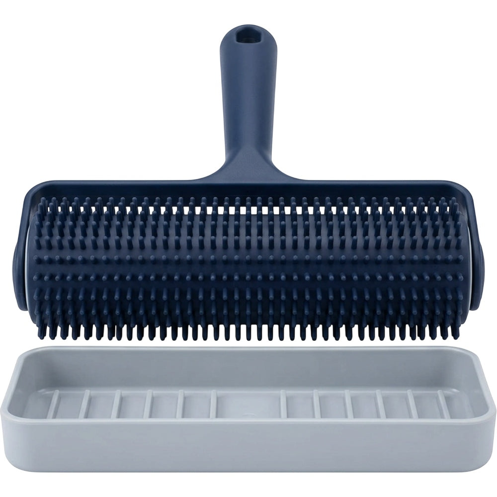 Donp Rubber-Bristle Lint Roller with Cleaning Tray Navy - Product view