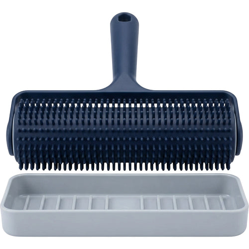 Donp Rubber-Bristle Lint Roller with Cleaning Tray Navy - Product view